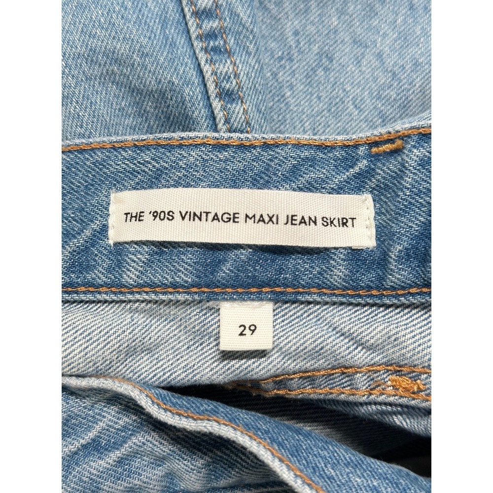 Denim Forum Aritzia Skirt Womens 29 90s Vintage Maxi Jean Country Western Party - Picture 6 of 11